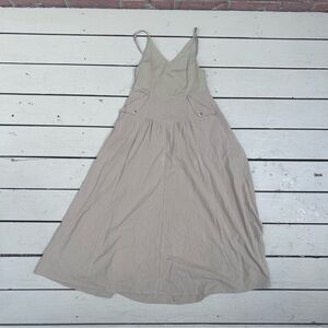Free People Soledad Khaki Midi Dress Womens Size Small